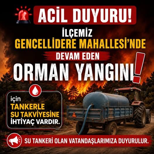 Kuyucak’taki Yangına Destek Çağrısı Belediye Su Tankeri Olan Vatandaşlara Seslendi (1)
