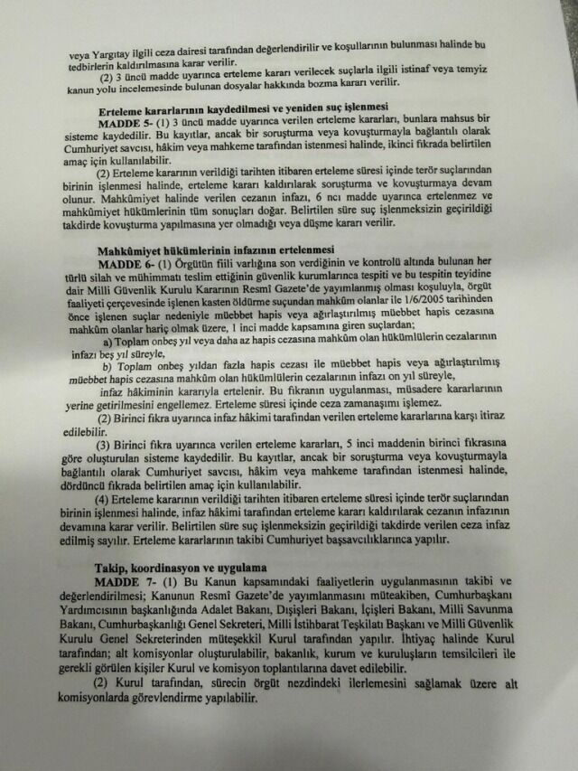 “Terörsüz Türkiye’ süreci yasalaştırılıyor! Meclise teklif sunuldu