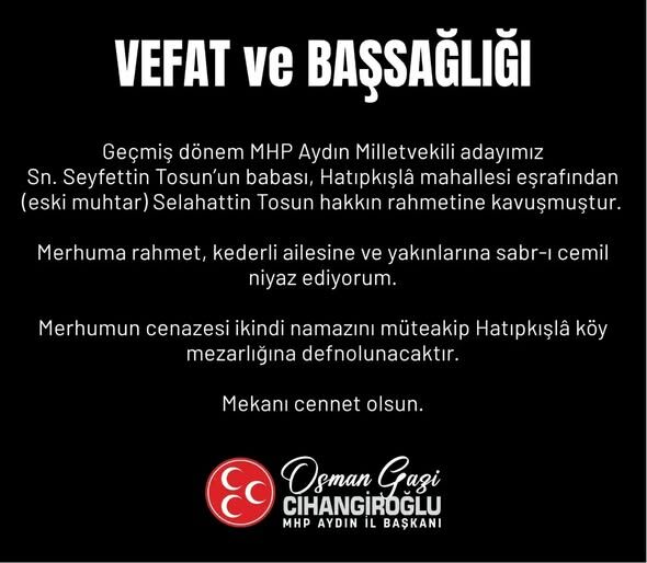  3 dönem muhtarlık yapmıştı: Aydın’ın çınarı Tosun Amca hayatını kaybetti