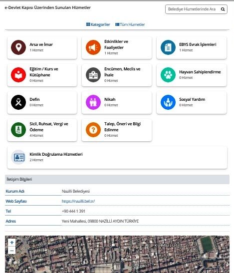 Aydın’da 12 ilçe belediyesi e-Devlet’te