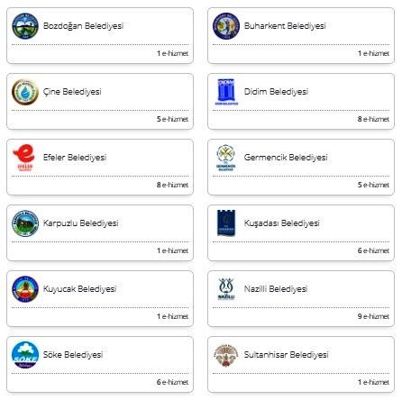 Aydın’da 12 ilçe belediyesi e-Devlet’te
