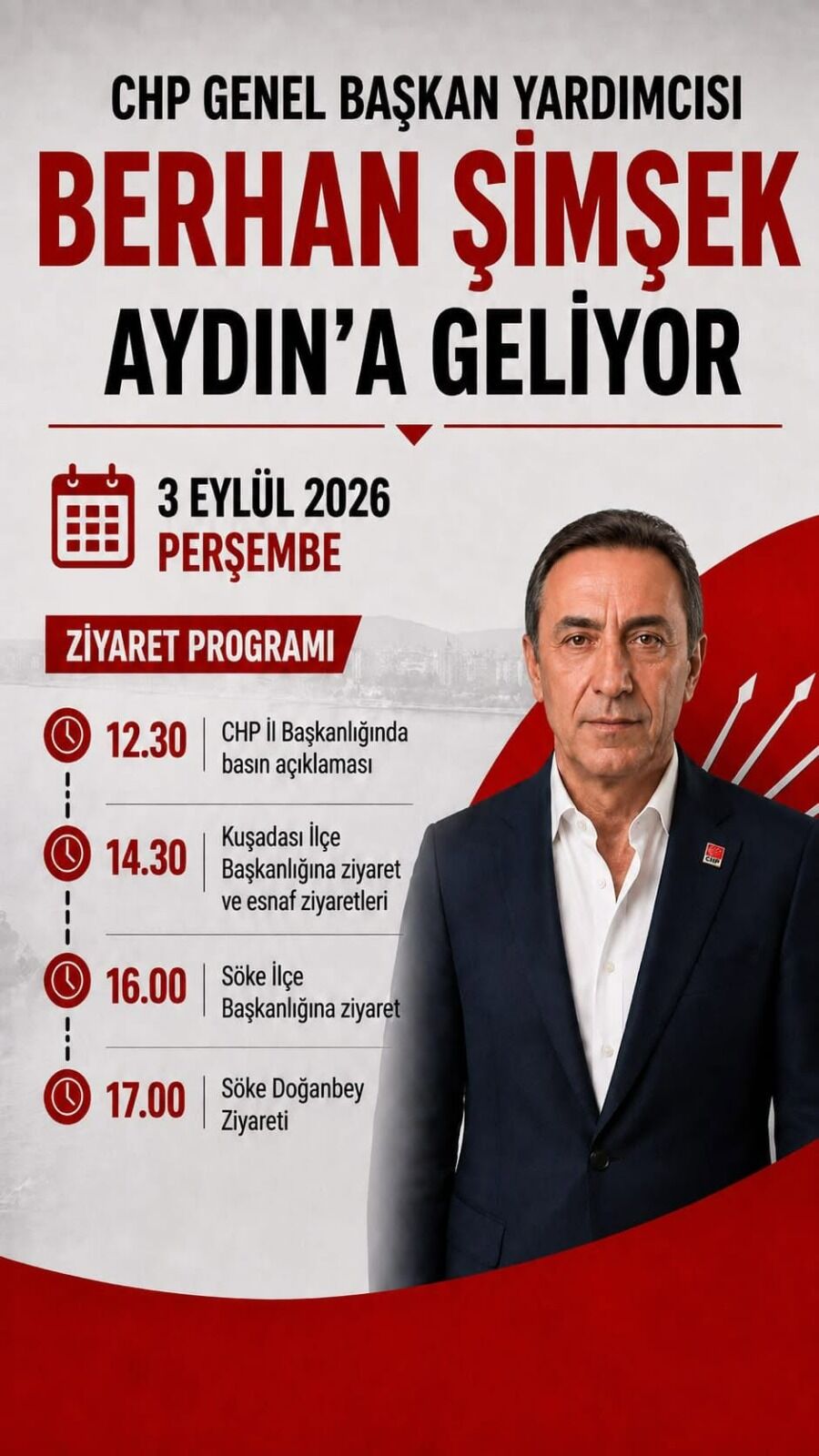 Chp Genel Başkan Yardımcısı Şimşek Aydın'a Geliyor Programı Belli Oldu (2)