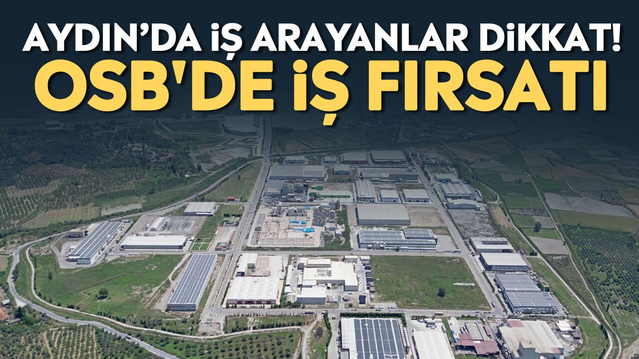Aydın'da iş arayanlar dikkat! OSB'de iş fırsatı