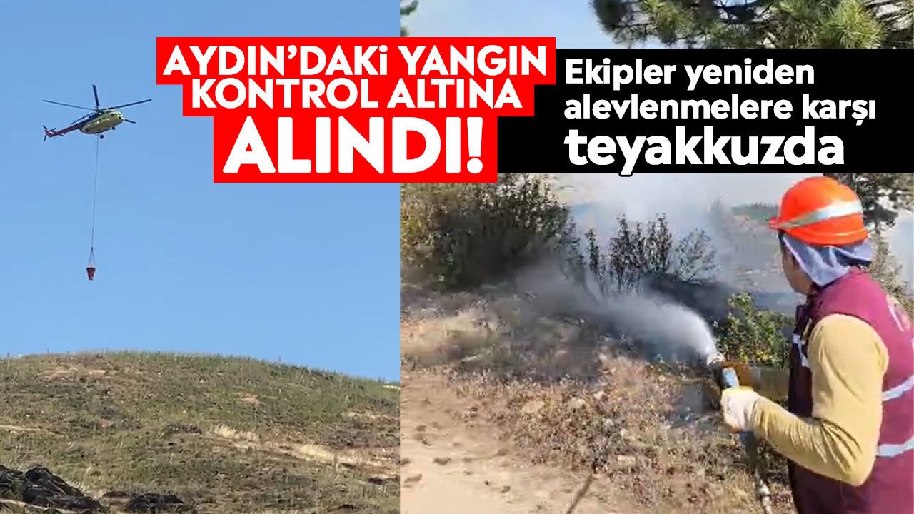 Aydın'daki yangın kontrol altına alındı! Ekipler yeniden alevlenmelere karşı teyakkuzda