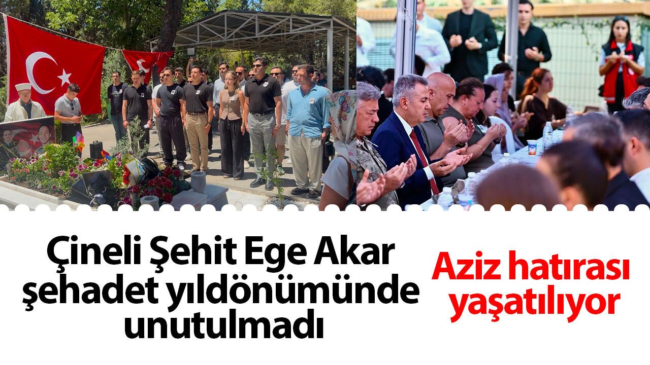Çineli Şehit Ege Akar şehadet yıldönümünde unutulmadı! Aziz hatırası yaşatılıyor