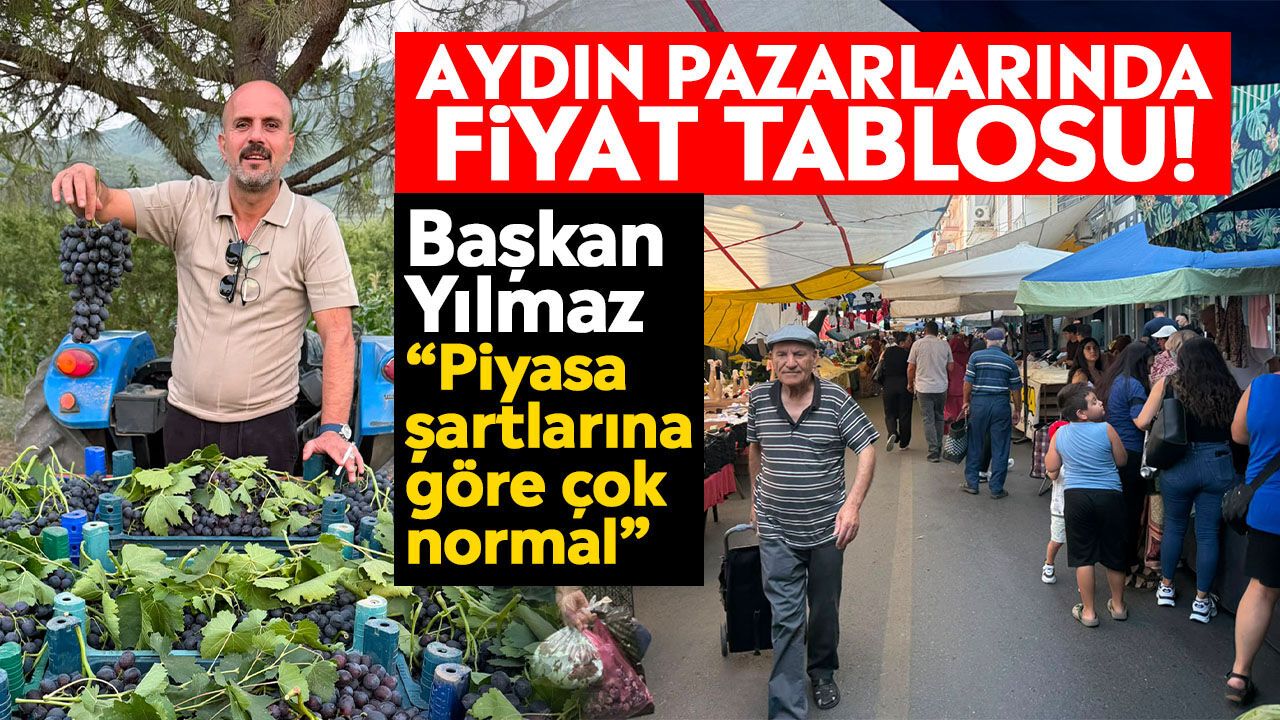 Aydın pazarlarında fiyat tablosu! Başkan Yılmaz: “Piyasa şartlarına göre çok normal”