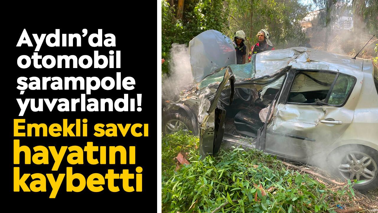 Aydın'da otomobil şarampole yuvarlandı! Emekli savcı hayatını kaybetti