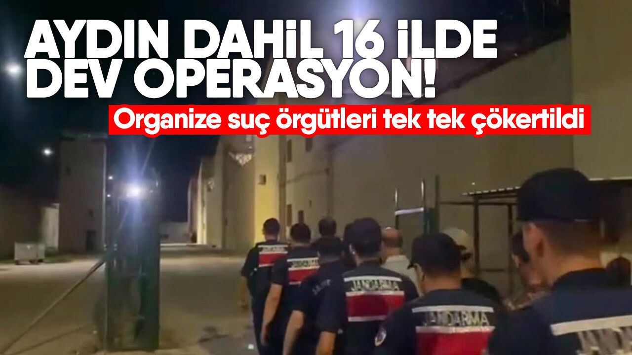 Aydın dahil 16 ilde dev operasyon! Organize suç örgütleri tek tek çökertildi