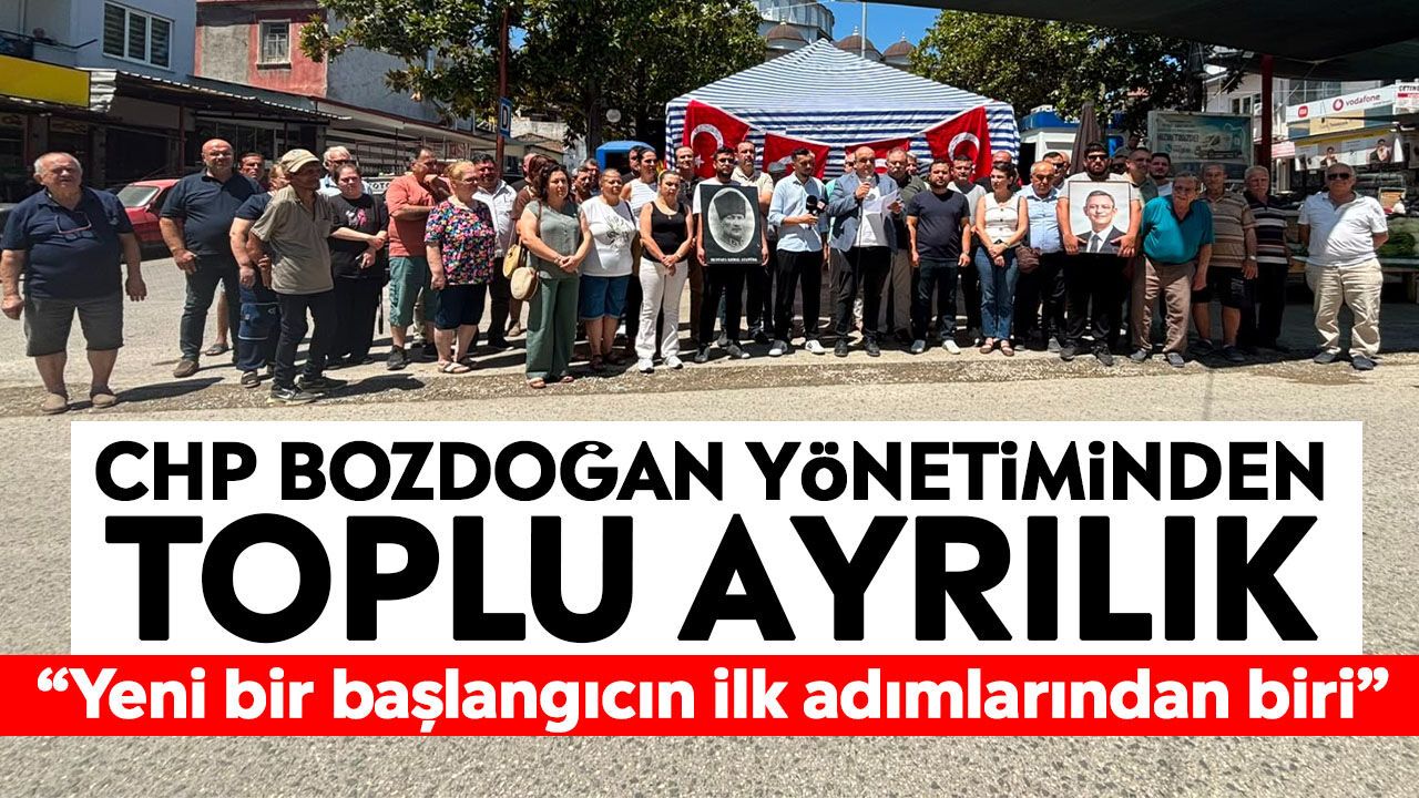 CHP Bozdoğan yönetiminden toplu ayrılık: “Yeni bir başlangıcın ilk adımlarından biri”