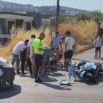 Kuşadası'nda kaza! Motosiklet sürücüsü yaralandı