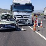 Aydın - Denizli Otoyolu'nda tır faciası! Otomobile çarparak sürücüyü hastanelik etti