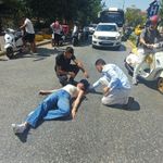 Aydın’da ani fren kazaya neden oldu: Motosiklet sürücüsü yaralandı