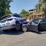 Nazilli’de polis aracıyla otomobil çarpıştı! 2 kişi yaralandı