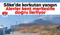Söke’de korkutan yangın! Alevler kent merkezine doğru ilerliyor