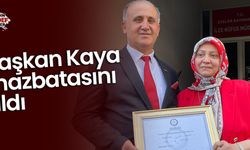 Başkan Kaya mazbatasını aldı