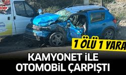 Otomobil ile kamyonet kafa kafaya çarpıştı: 1 ölü, 1 yaralı