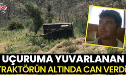 Uçuruma yuvarlanan traktörün altında can verdi!