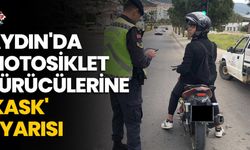 Aydın'da motosiklet sürücülerine 'kask' uyarısı