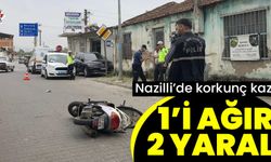 Nazilli’de korkunç kaza;1’i ağır 2 yaralı