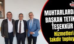 Muhtarlardan Başkan Tetik'e teşekkür