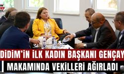 Didim'in ilk kadın başkanı Gençay makamında vekilleri ağırladı