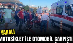 Motosiklet ile otomobil çarpıştı: 2 yaralı