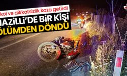 Nazilli’de alkollü motosiklet sürücüsü ölümden döndü!