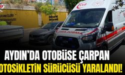 Aydın'da otobüse çarpan motosikletin sürücüsü yaralandı