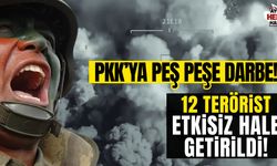 MSB duyurdu! 12 PKK'lı terörist etkisiz hale getirildi