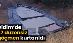 Didim’de 37 düzensiz göçmen kurtarıldı