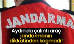 Aydın'da çalıntı araç jandarmanın dikkatinden kaçmadı!