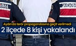 Aydın'da terör propagandasına geçit verilmedi! 2 ilçede 8 kişi yakalandı