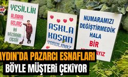 Aydın’da pazarcı esnafları böyle müşteri çekiyor