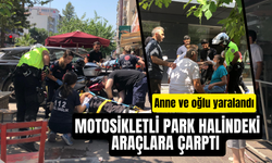 Nazilli'de motosikletli park halindeki araçlara çarptı