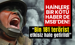 TSK'nın operasyonlarında bin 181 terörist öldürüldü