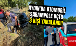 Aydın'da otomobil şarampole uçtu! 3 kişi yaralandı!