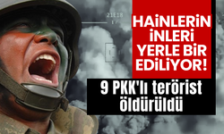 Hainlerin inleri yerle bir ediliyor! 9 PKK'lı terörist öldürüldü
