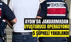 Aydın’da jandarmadan uyuşturucu operasyonu! 5 şüpheli yakalandı