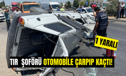 Aydın'da tır otomobile çarptı!