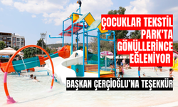 Çocuklar Tekstil Park'ta gönüllerince eğleniyor