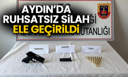 Aydın’da ruhsatsız silah ele geçirildi