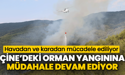 Çine’deki orman yangınına müdahale devam ediyor