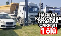 Hafriyat kamyonu ile otomobil çarpıştı: 1 ölü