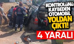 Kontrolü kaybeden otomobil yoldan çıktı: 4 yaralı