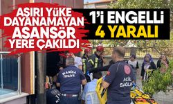 Aşırı yüke dayanamayan asansör yere çakıldı: 1’i engelli 4 yaralı