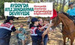 Aydın’da atlı jandarma devriyede