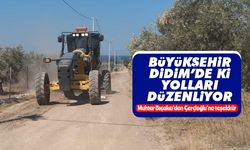 Büyükşehir Didim’de ki yolları düzenliyor