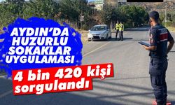 Aydın’da Huzurlu Sokaklar uygulaması: 4 bin 420 kişi sorgulandı