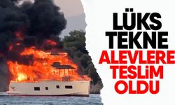 Lüks tekne alevlere teslim oldu