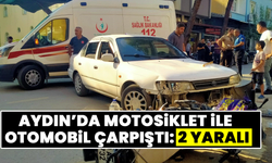 Aydın’da motosiklet ile otomobil çarpıştı: 2 yaralı